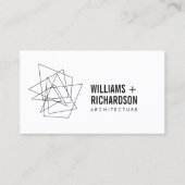 Abstracte Geometrische Architecturale Logo Wit/Zwa Visitekaartje (Voorkant)