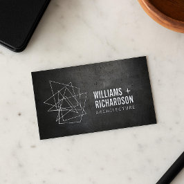 Abstracte geometrische architecturale Logo zwart Visitekaartje