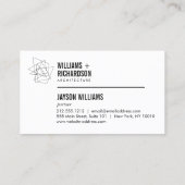 Abstracte Geometrische Architecturale Logo Zwart/W Visitekaartje (Achterkant)