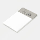 Abstracte geometrische architectuur Logo Linen/zwa Post-it® Notes (Schuin)