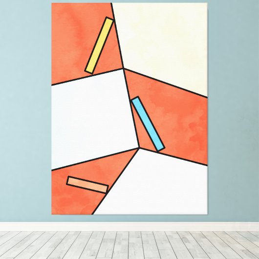 Abstracte geometrische art. 10, Illustratieminimum Canvas Afdruk (Insitu (Houten vloer))