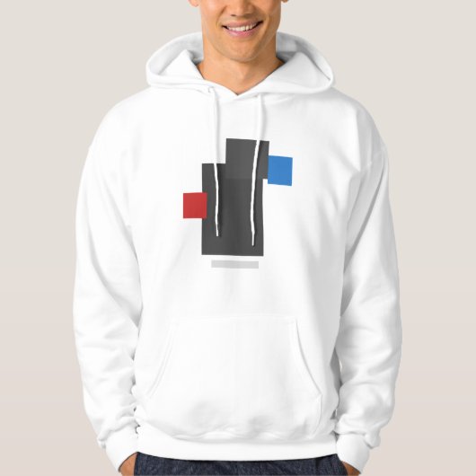 Abstracte Geometrische Balans – Minimale Moderne B Hoodie (Voorkant)