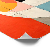 Abstracte geometrische balans: zachte tinten vet l poster (Hoek)