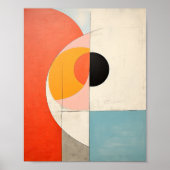 Abstracte geometrische balans: zachte tinten vet l poster (Voorkant)