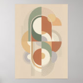 Abstracte geometrische Bauhaus-kunstprint | Midden Poster (Voorkant)