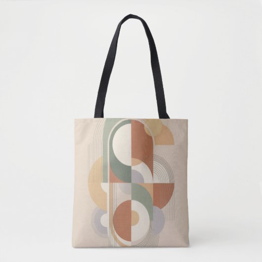 Abstracte geometrische Bauhaus-kunstprint | Midden Tote Bag (Voorkant)