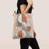 Abstracte geometrische Bauhaus-kunstprint | Midden Tote Bag (Dichtbij)