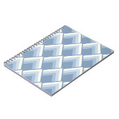 Abstracte geometrische, blauwe en gebroken witte 2 notitieboek (Linkerzijde)