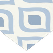 Abstracte geometrische, blauwe en gebroken witte k korte tafelloper (Hoek)