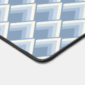 Abstracte geometrische, blauwe en gebroken witte o bureaumat (Hoek)