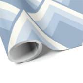 Abstracte geometrische, blauwe en gebroken witte o cadeaupapier (Rol Hoek)