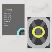 ABSTRACTE GEOMETRISCHE BLAUWE GEEL CIRCLS VISITEKAARTJE (Voorkant / Achterkant)