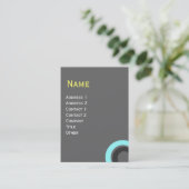 ABSTRACTE GEOMETRISCHE BLAUWE GEEL CIRCLS VISITEKAARTJE (Staand voorkant)