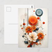 Abstracte Geometrische Bloem Briefkaart (Voorkant / Achterkant)
