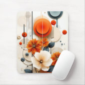 Abstracte geometrische bloem muismat (Met muis)