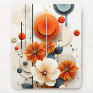 Abstracte geometrische bloem muismat