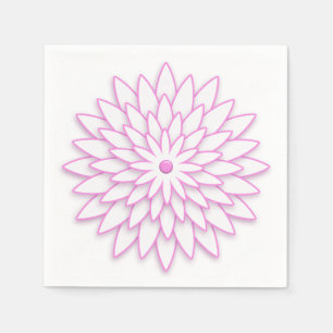 Abstracte geometrische bloem. servetten