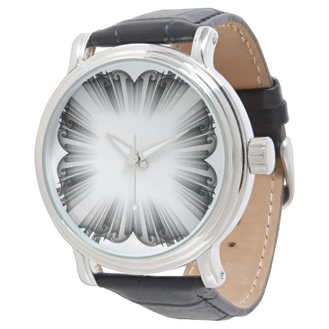 Abstracte Geometrische Bloemblaadjes Heren Horloge (Gekanteld)
