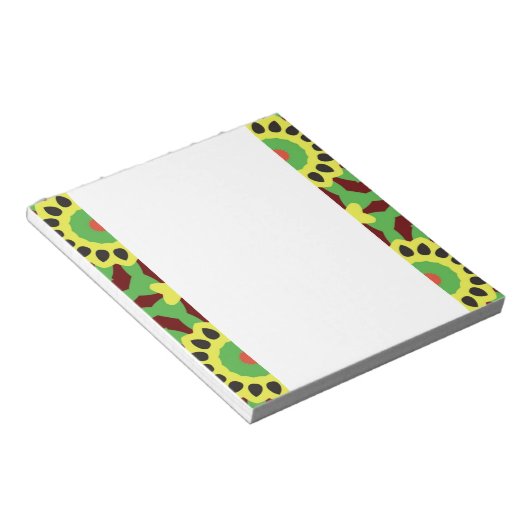 Abstracte geometrische bloemen OT 67 Notitieblok (Schuin)
