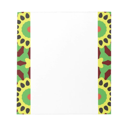 Abstracte geometrische bloemen OT 67 Notitieblok (Voorkant)