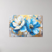 Abstracte geometrische bloemkunst - getextureerd a canvas afdruk (Voorkant)