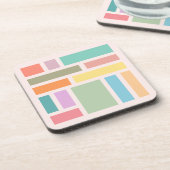 Abstracte geometrische blokken bier onderzetter (Linkerzijde)