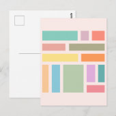 Abstracte geometrische blokken briefkaart (Voorkant / Achterkant)
