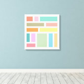 Abstracte geometrische blokken canvas afdruk (Insitu (Houten vloer))