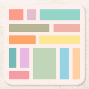 Abstracte geometrische blokken kartonnen onderzetters