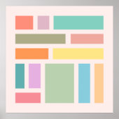 Abstracte geometrische blokken poster (Voorkant)