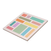 Abstracte geometrische blokken tegeltje (Zijkant)
