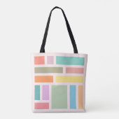 Abstracte geometrische blokken tote bag (Achterkant)