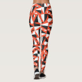 Abstracte geometrische borstel: patroon leggings (Achterkant)