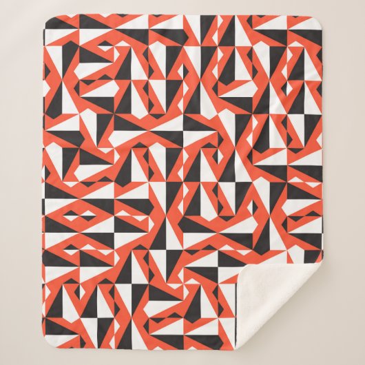 Abstracte geometrische borstel: patroon sherpa deken (Voorkant)