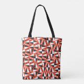 Abstracte geometrische borstel:  patroon tote bag (Achterkant)
