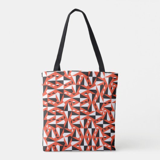 Abstracte geometrische borstel:  patroon tote bag (Achterkant)
