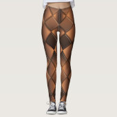 Abstracte geometrische chocoladetextuur. leggings (Voorkant)
