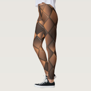 Abstracte geometrische chocoladetextuur. leggings