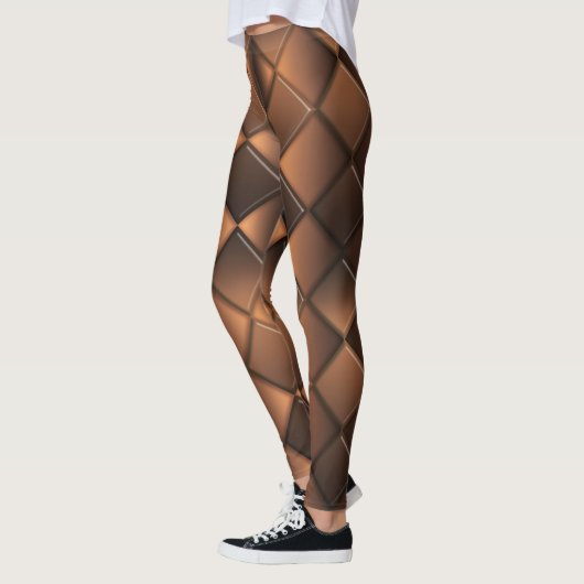 Abstracte geometrische chocoladetextuur. leggings (Links)