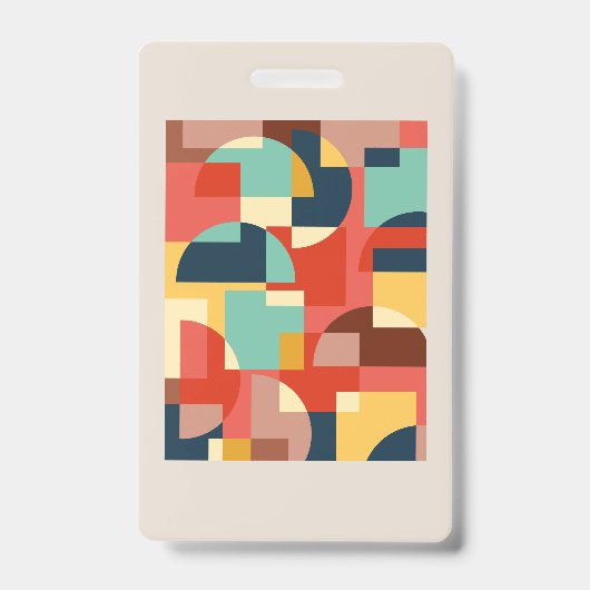 Abstracte geometrische cirkelachtergrond badge (Voorzijde)