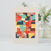 Abstracte geometrische cirkelachtergrond bedankkaart (Staand voorkant)