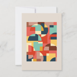 Abstracte geometrische cirkelachtergrond bedankkaart