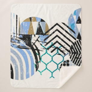 abstracte geometrische cirkelachtergrond, met grun sherpa deken