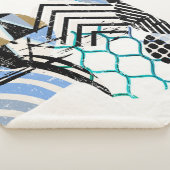 abstracte geometrische cirkelachtergrond, met grun sherpa deken (3/4)