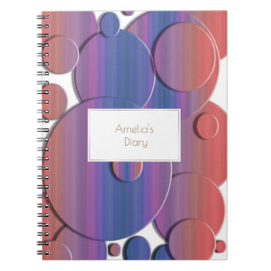 Abstracte geometrische cirkels 3d textuur. Naam. Notitieboek