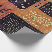 Abstracte geometrische cirkels en bladeren | cadeaupapier (Hoek)