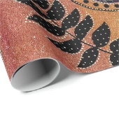 Abstracte geometrische cirkels en bladeren | cadeaupapier (Rol Hoek)