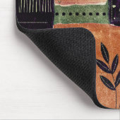 Abstracte geometrische cirkels en bladeren | muismat (Hoek)