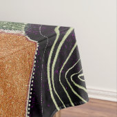 Abstracte geometrische cirkels en bladeren | tafelkleed (Voorbeeld)