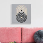 Abstracte geometrische cirkels en bogen canvas afdruk (Insitu (Woonkamer))